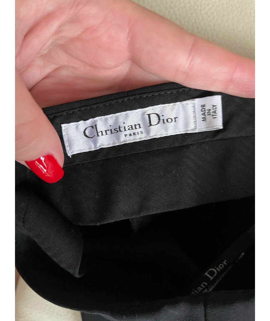 CHRISTIAN DIOR PRE-OWNED Черные прямые брюки, фото 3