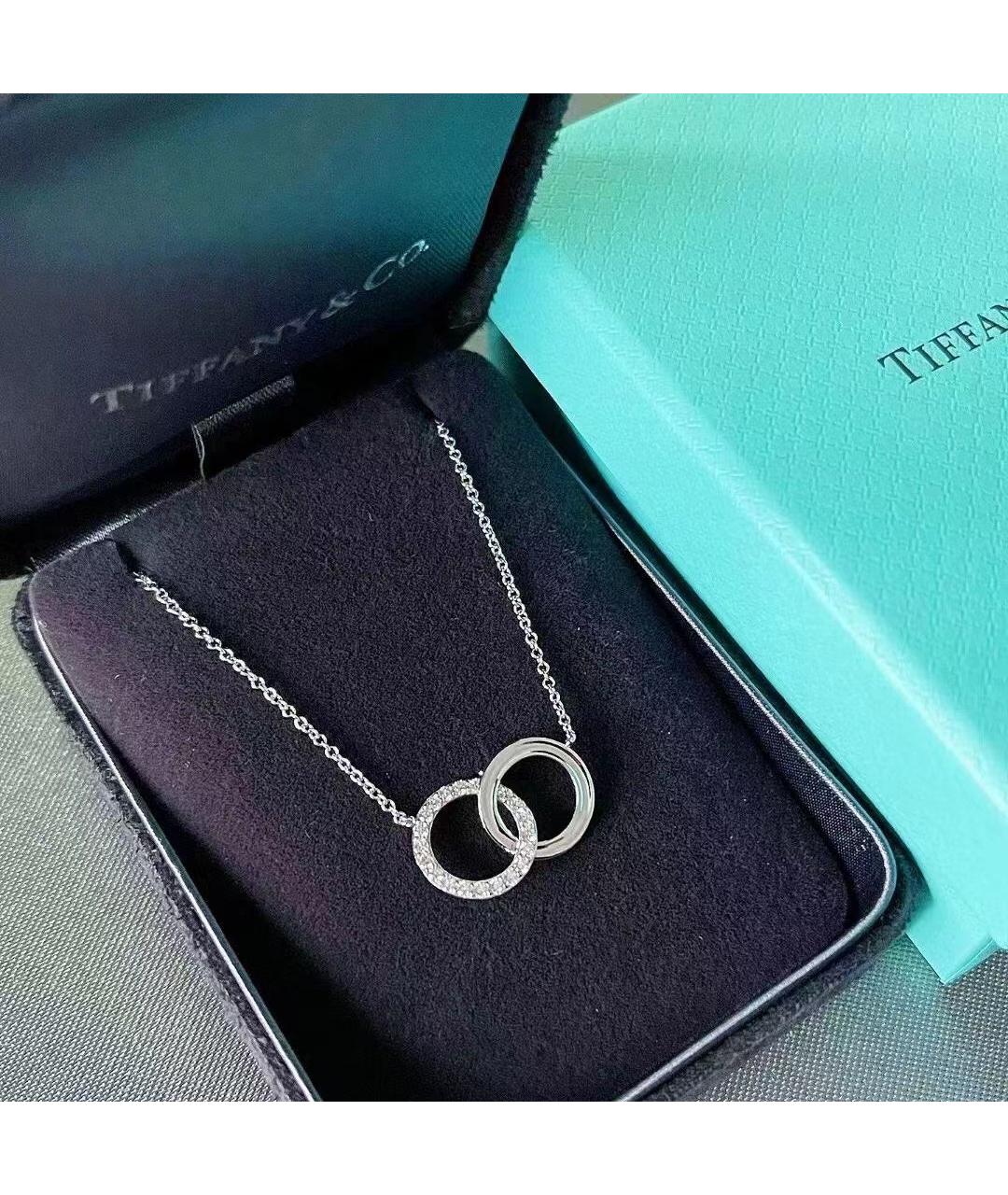 TIFFANY&CO Серебряное колье из белого золота, фото 2
