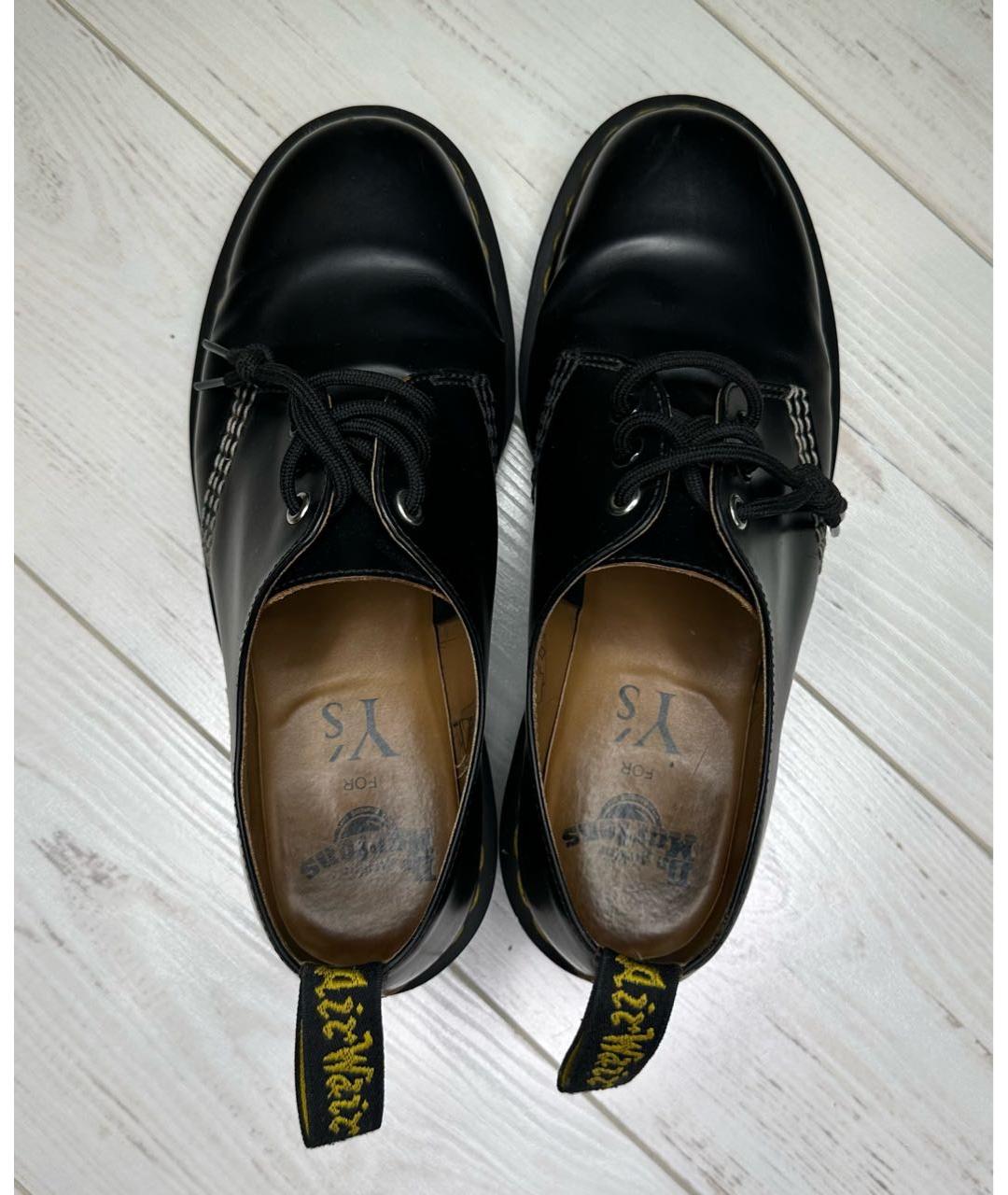 DR. MARTENS Черные кожаные низкие ботинки, фото 3