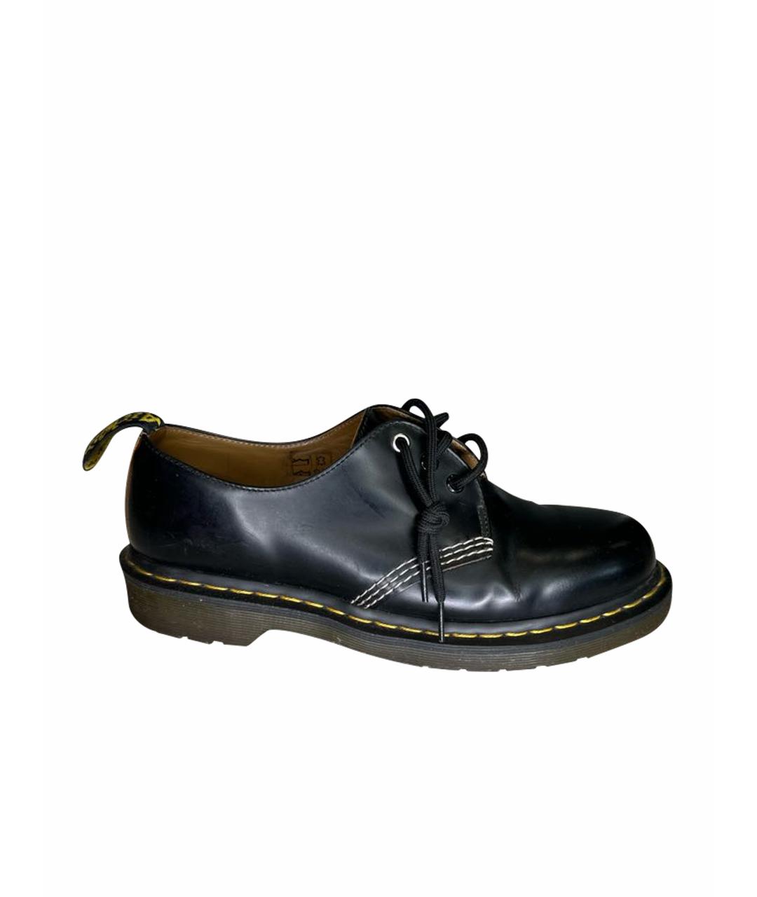 DR. MARTENS Черные кожаные низкие ботинки, фото 1