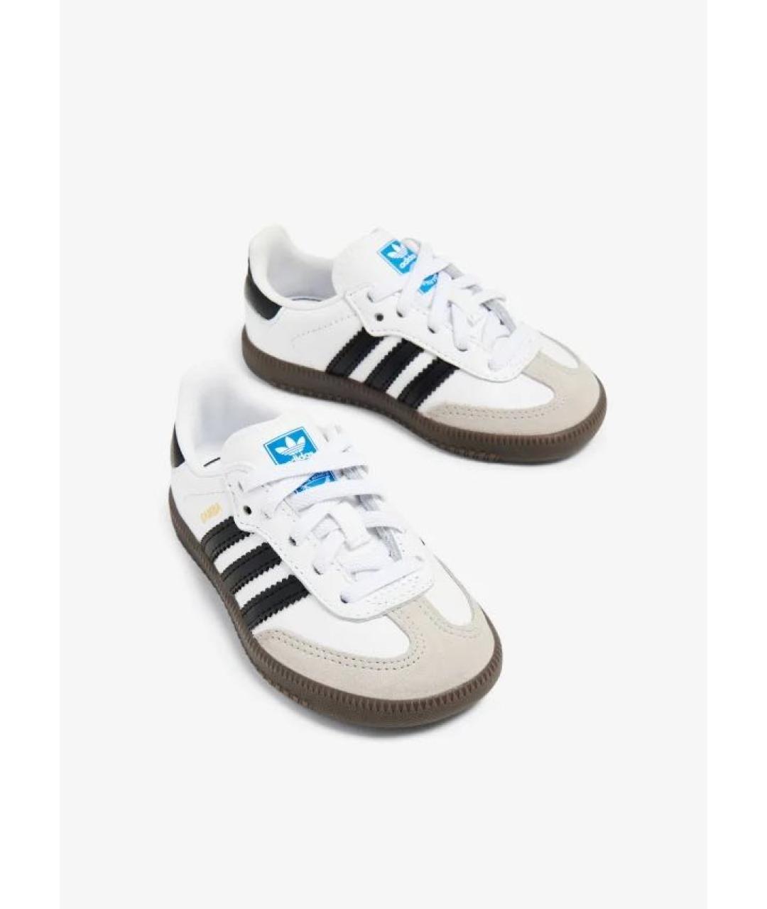 ADIDAS Белые кожаные кеды, фото 2