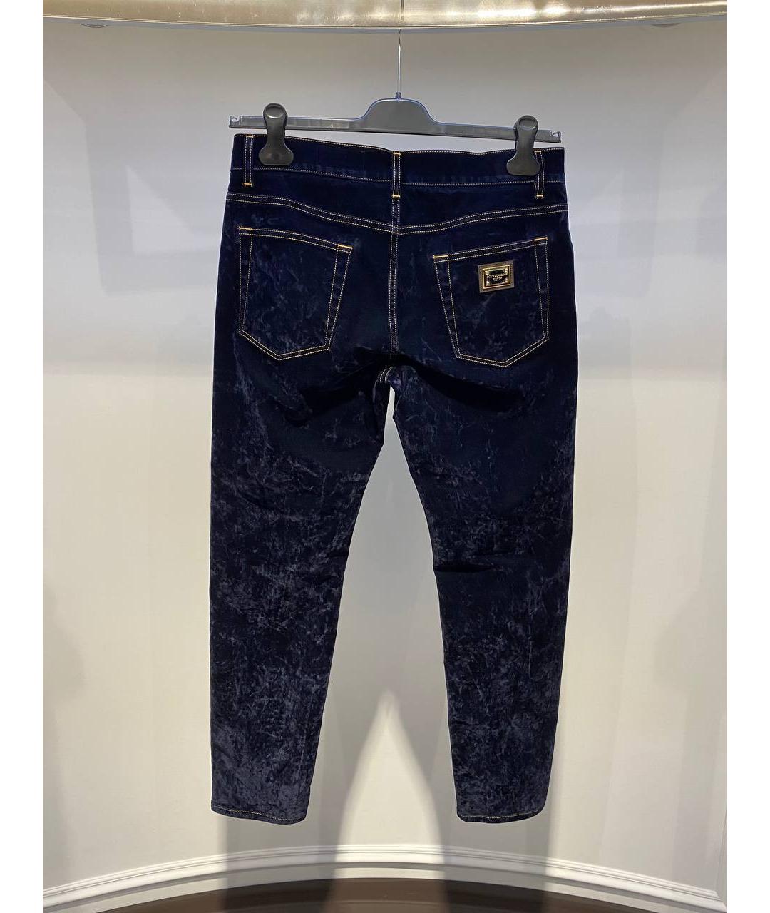 DOLCE&GABBANA Темно-синие повседневные брюки, фото 2