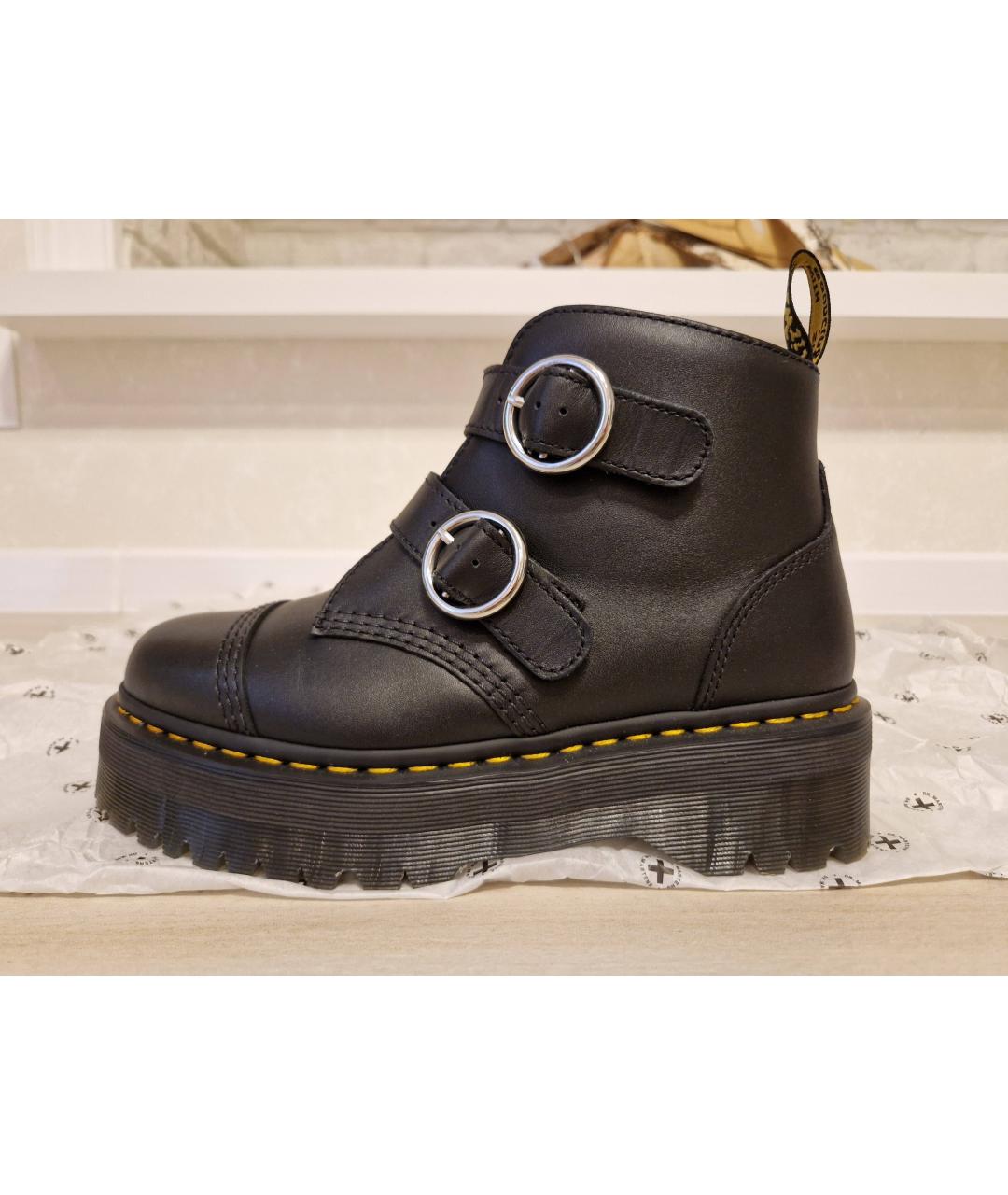 DR. MARTENS Черные кожаные ботинки, фото 7