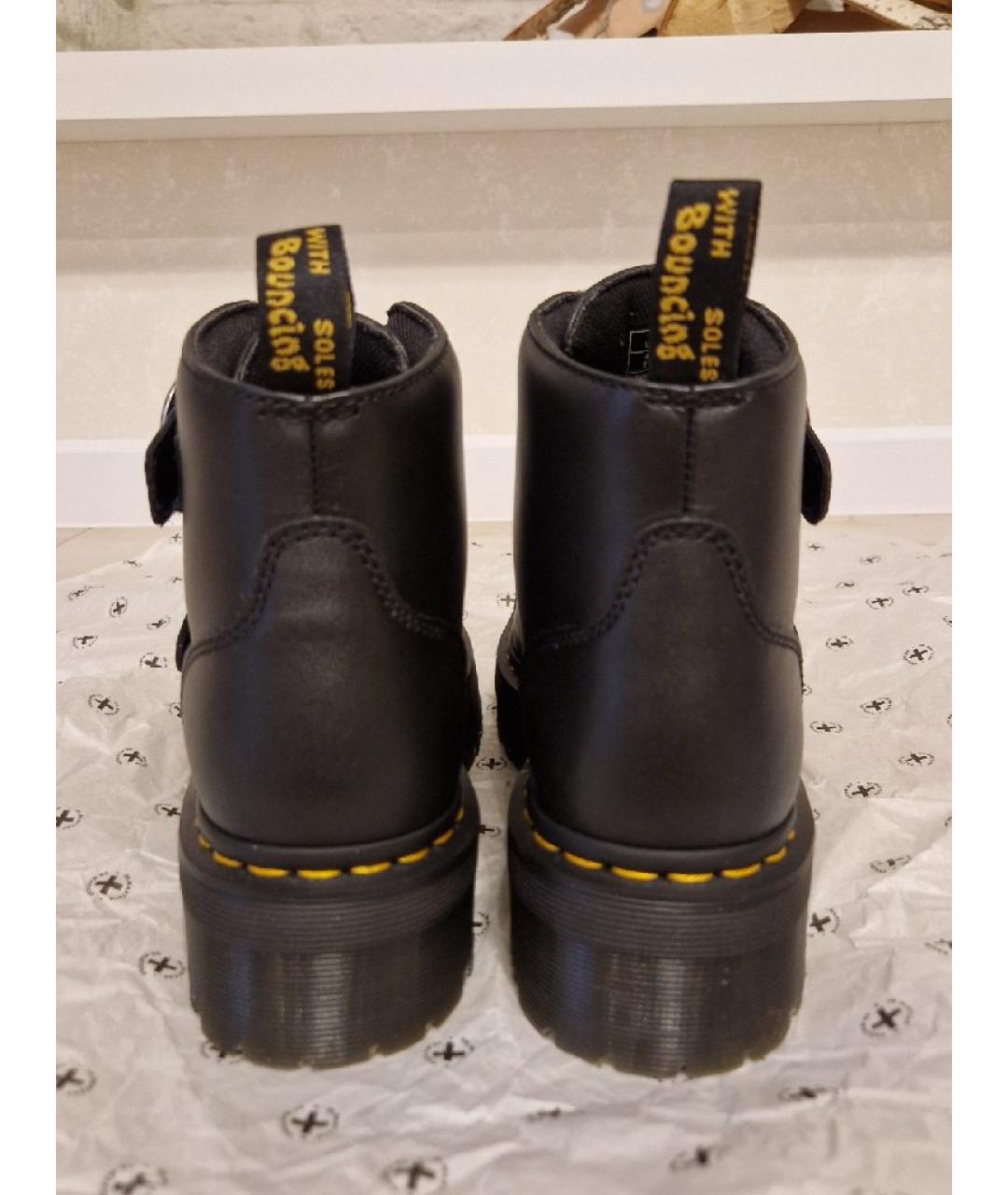 DR. MARTENS Черные кожаные ботинки, фото 4