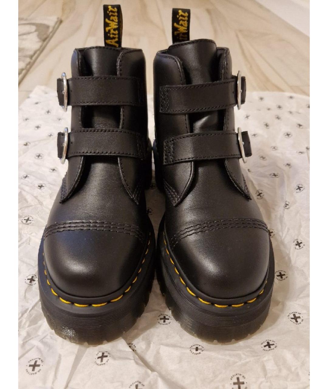 DR. MARTENS Черные кожаные ботинки, фото 2