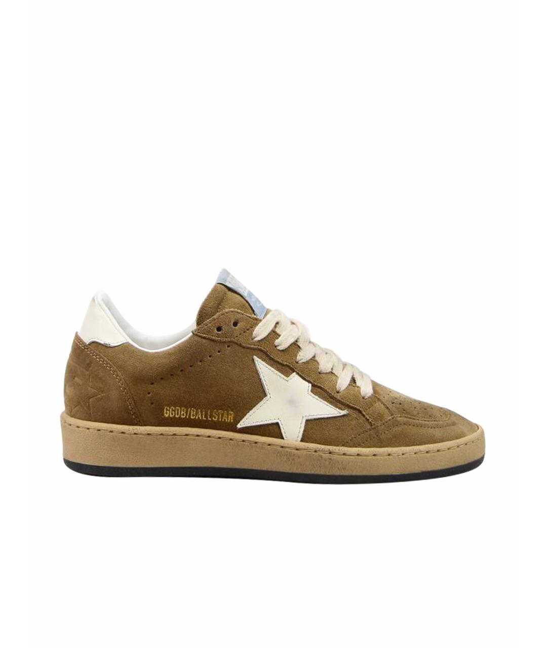 GOLDEN GOOSE DELUXE BRAND Коричневые замшевые кеды, фото 1