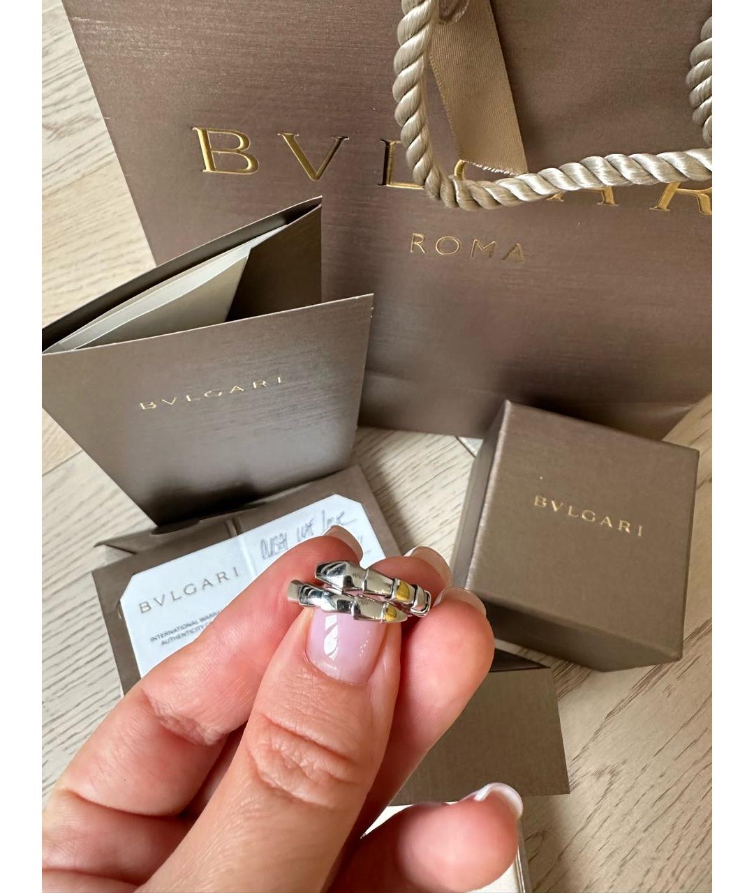 BVLGARI Серебряное кольцо из белого золота, фото 6