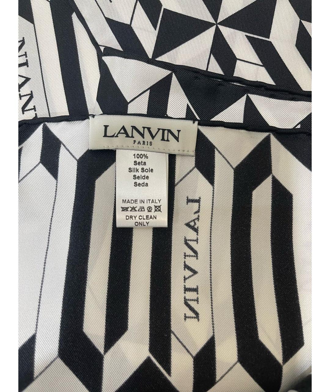 LANVIN Белый шелковый платок, фото 3