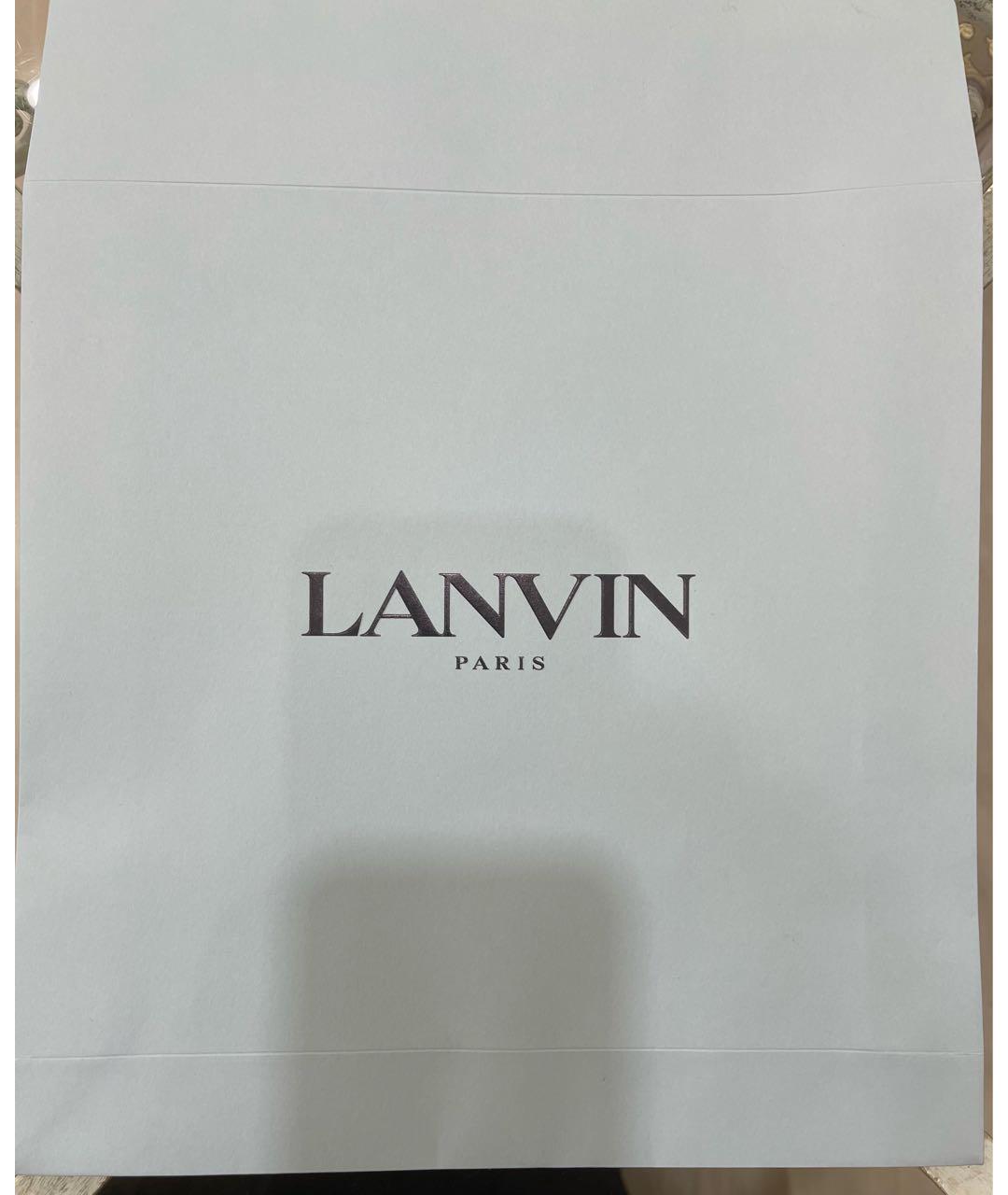 LANVIN Бордовый шелковый платок, фото 4