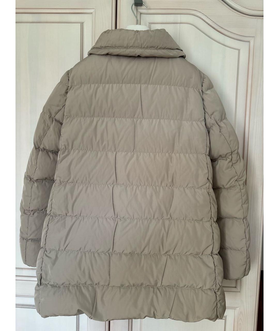 MONCLER Бежевый синтетический пуховик, фото 2