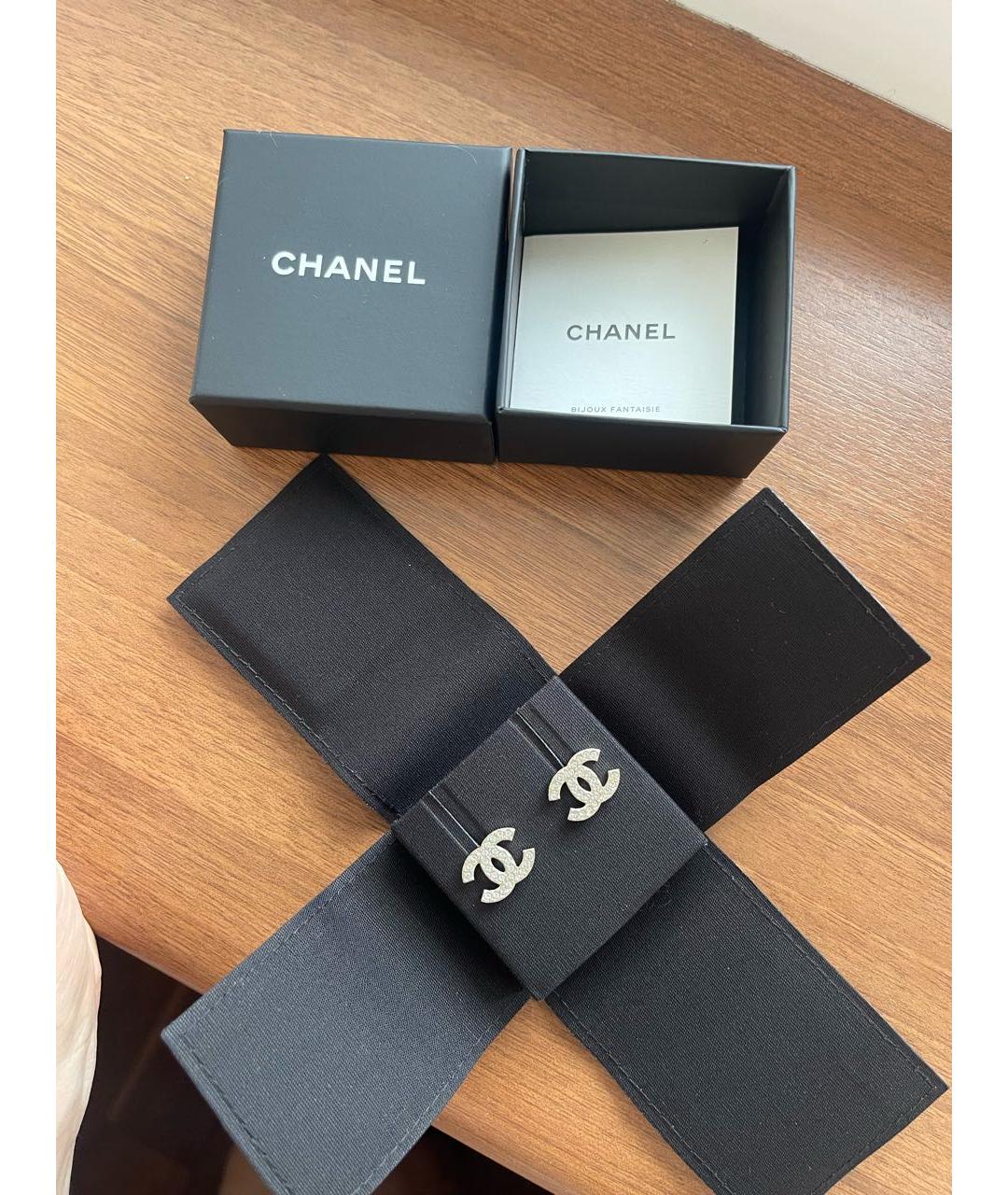 CHANEL Серебряные серьги, фото 4
