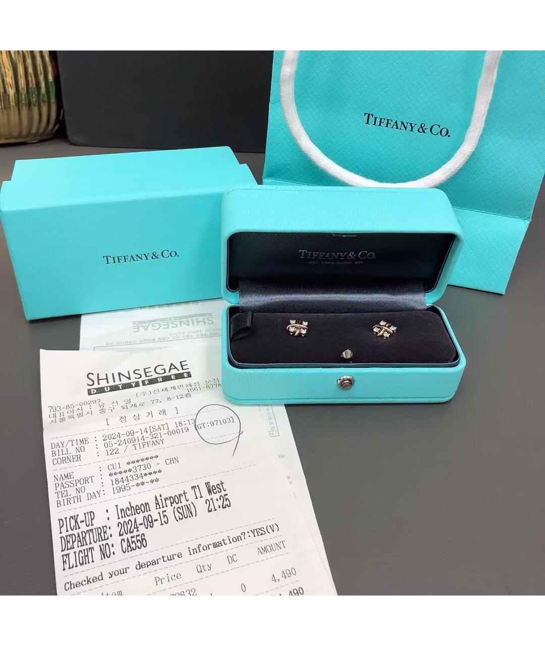 TIFFANY&CO Золотые серьги из желтого золота, фото 2