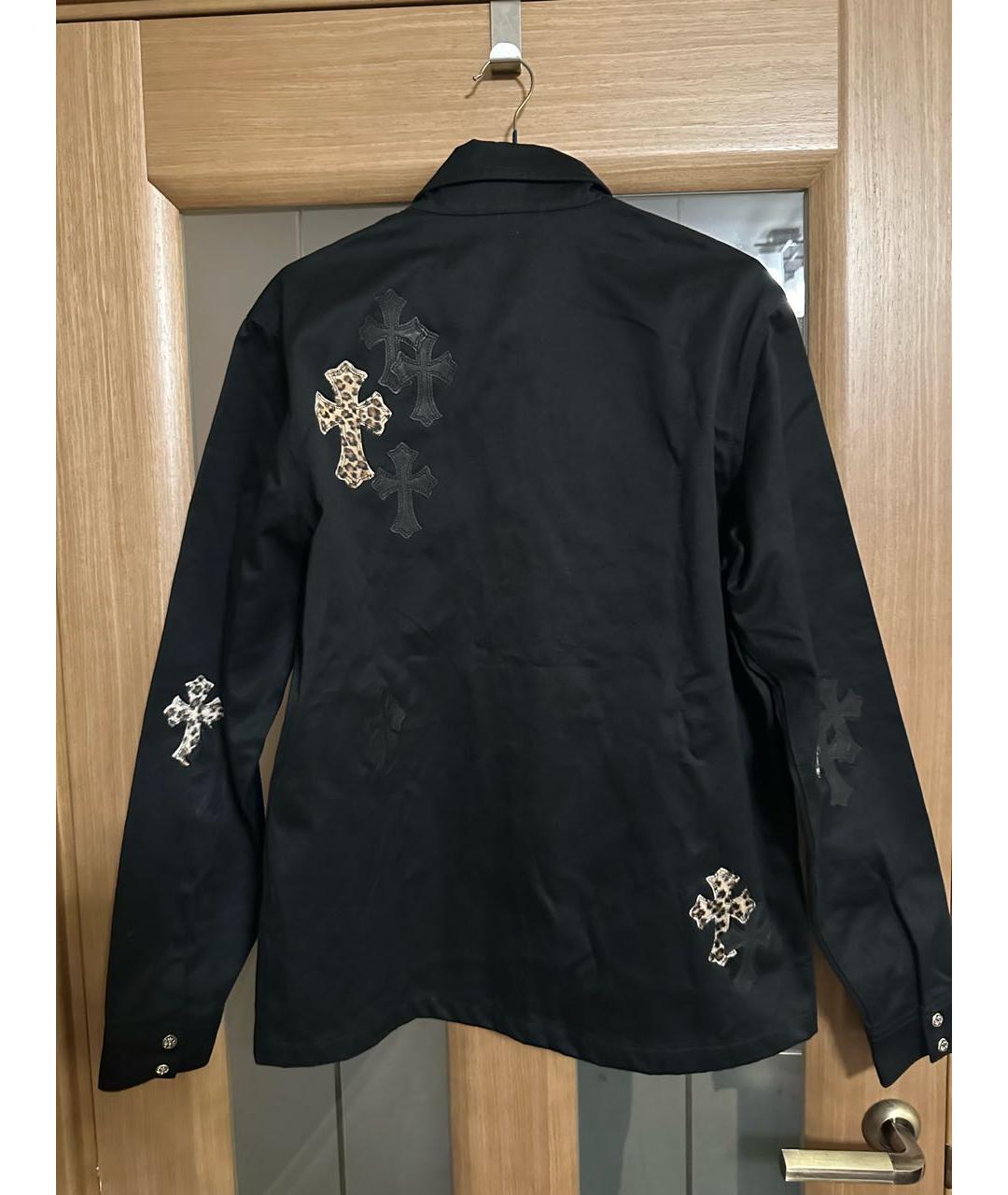 CHROME HEARTS Черная хлопковая кэжуал рубашка, фото 2