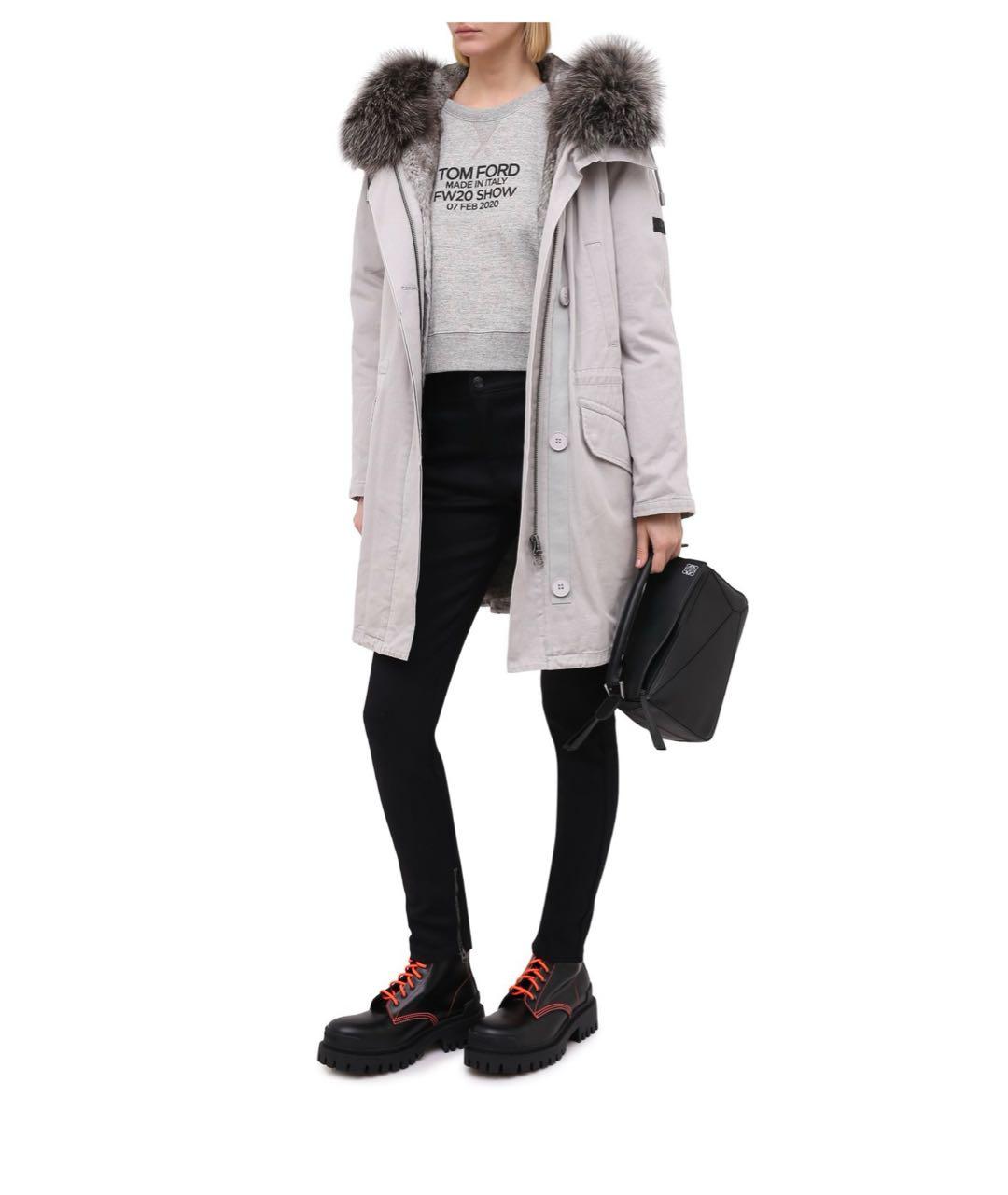 Ladies grey parka deals