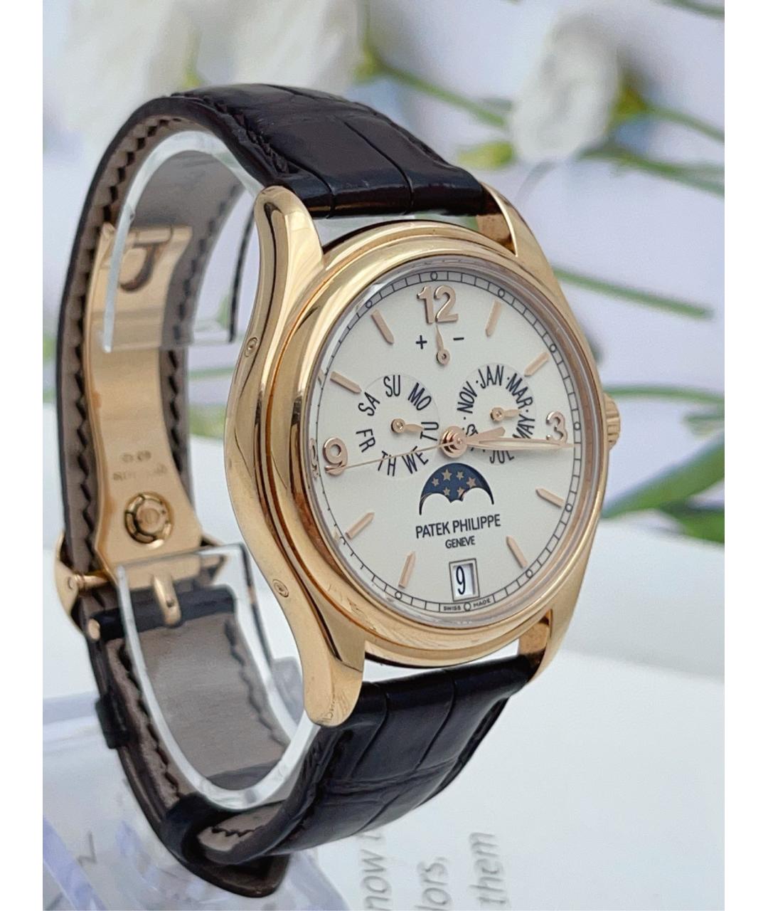 PATEK PHILIPPE Белые часы из розового золота, фото 4