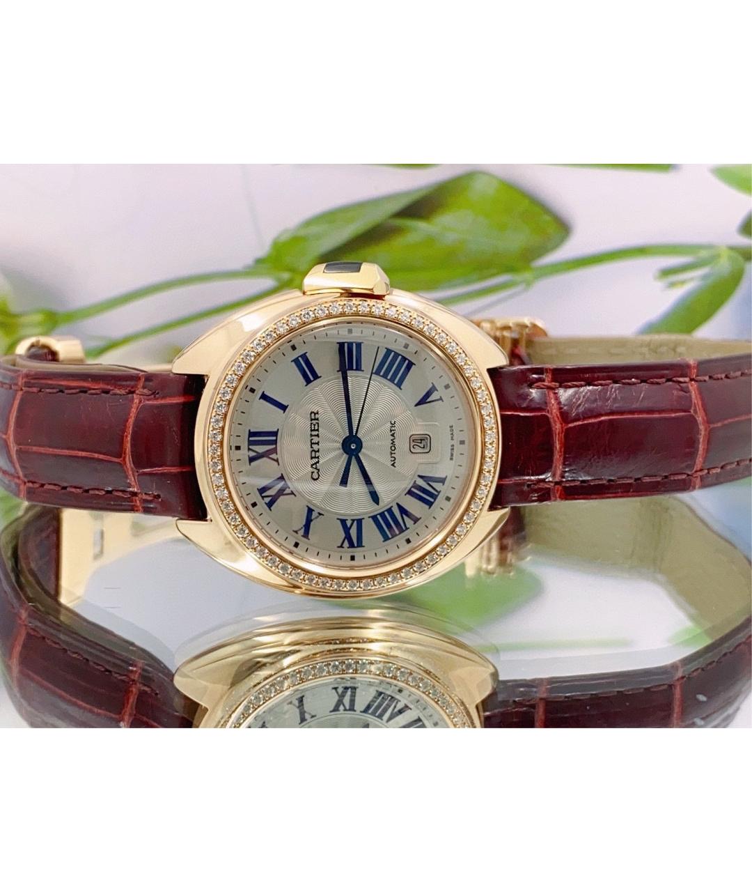 CARTIER Белые часы из розового золота, фото 6