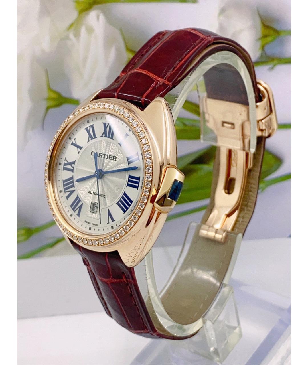 CARTIER Белые часы из розового золота, фото 4