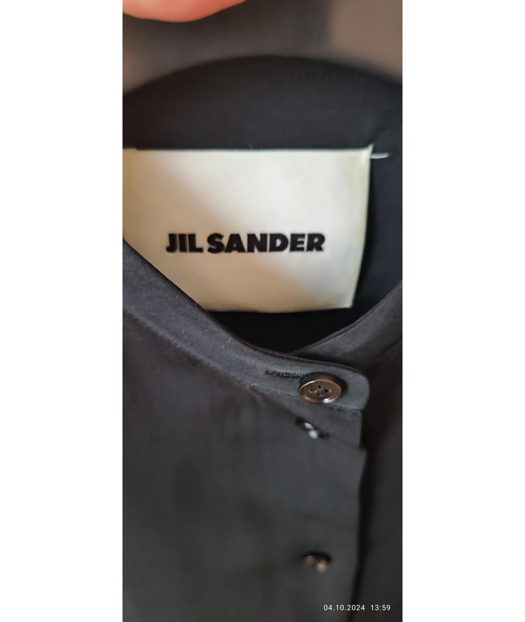 JIL SANDER Черная вискозная блузы, фото 3