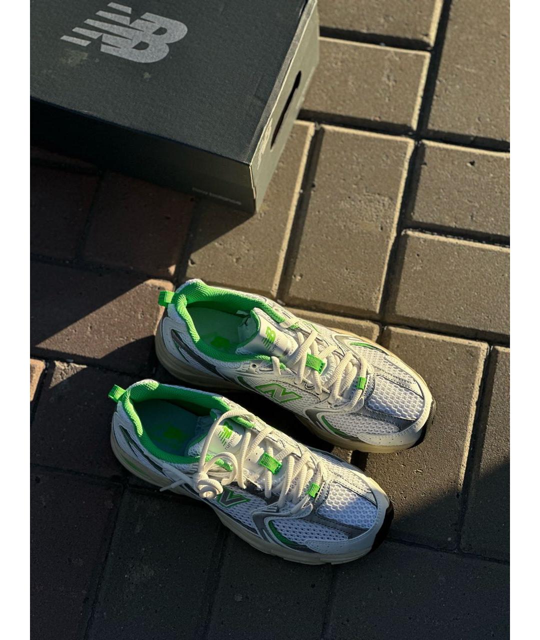 NEW BALANCE Салатовые текстильные кроссовки, фото 3