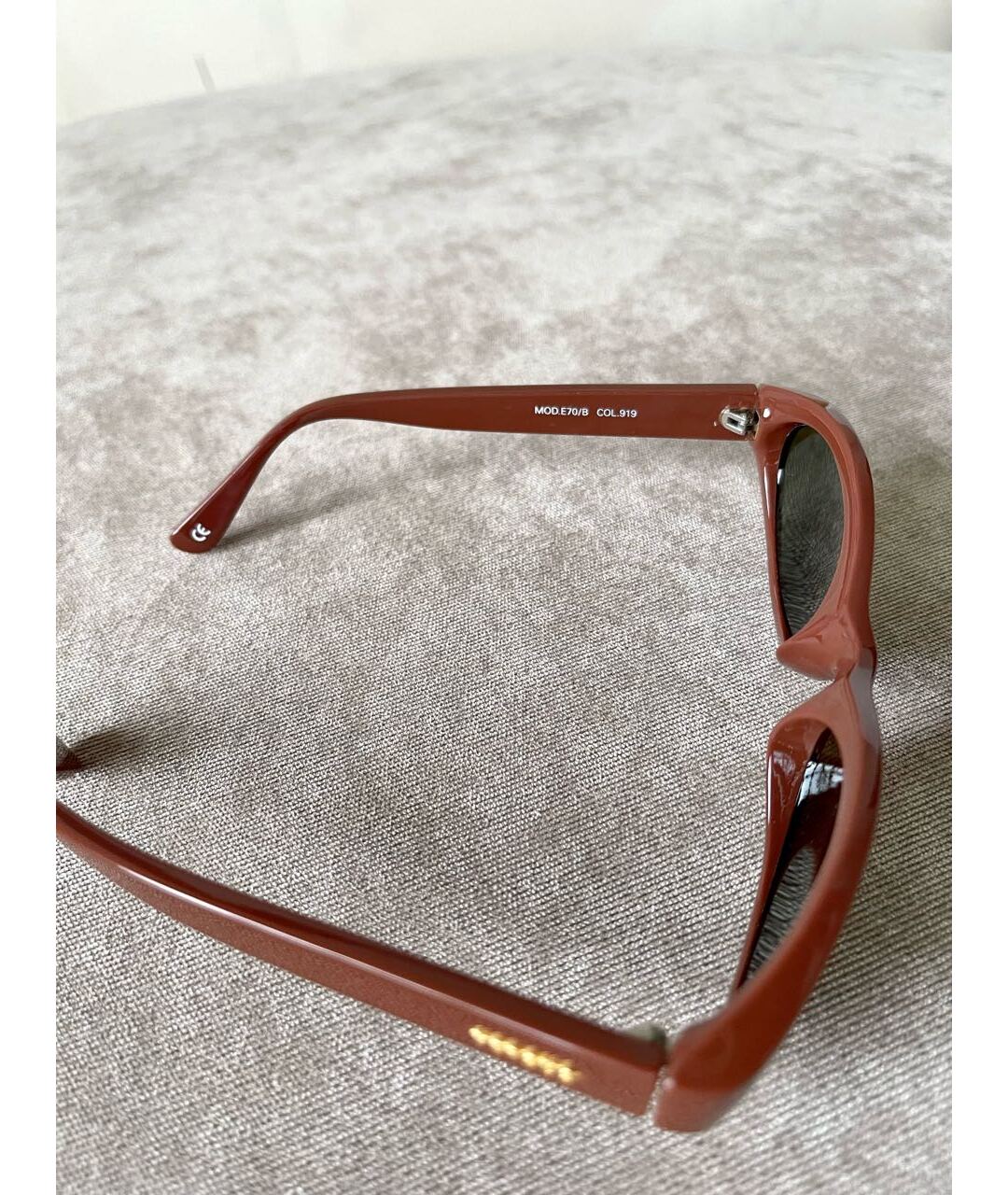 VERSUS VERSACE Коричневые пластиковые солнцезащитные очки, фото 5