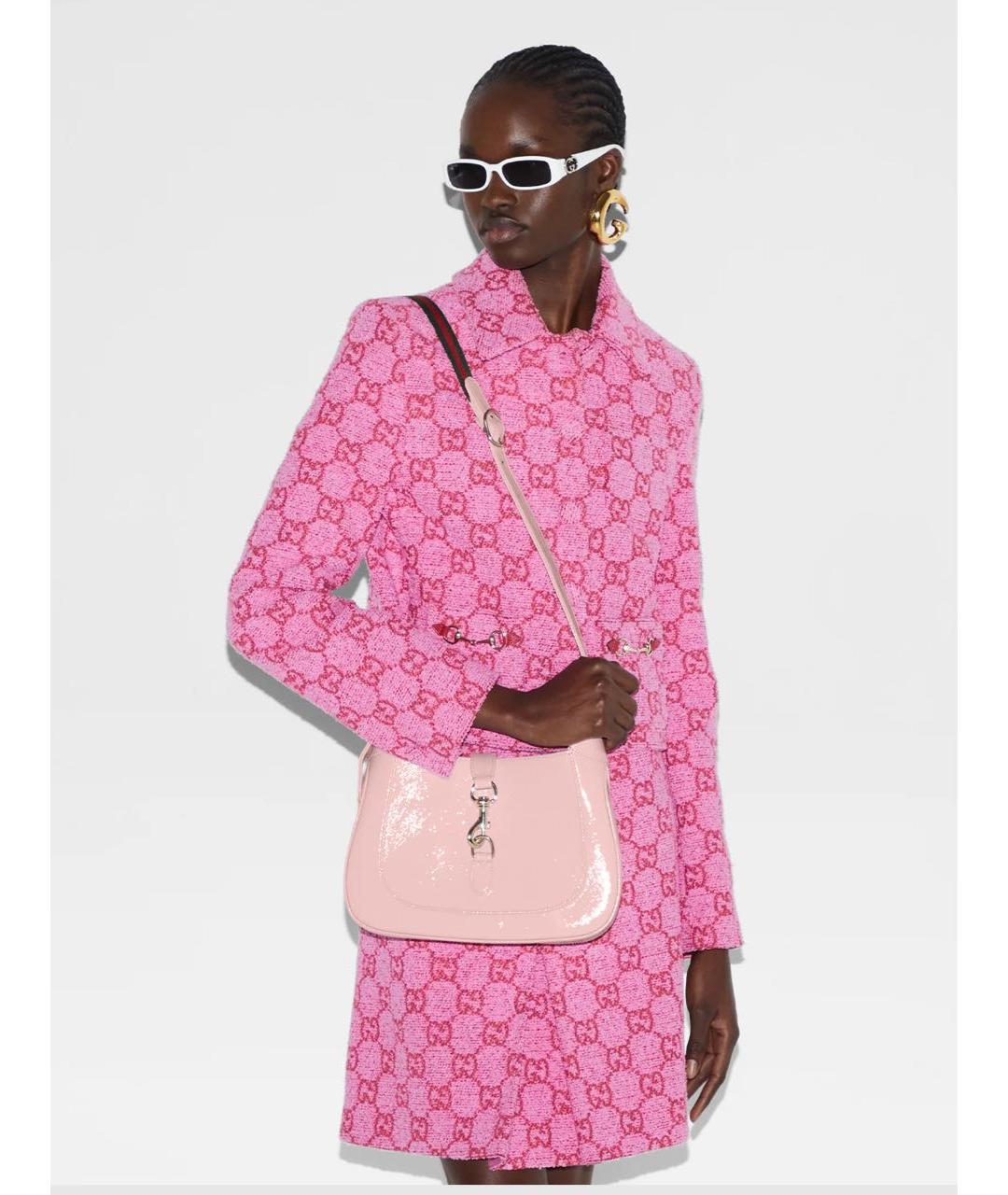 GUCCI Розовая сумка с короткими ручками из лакированной кожи, фото 6