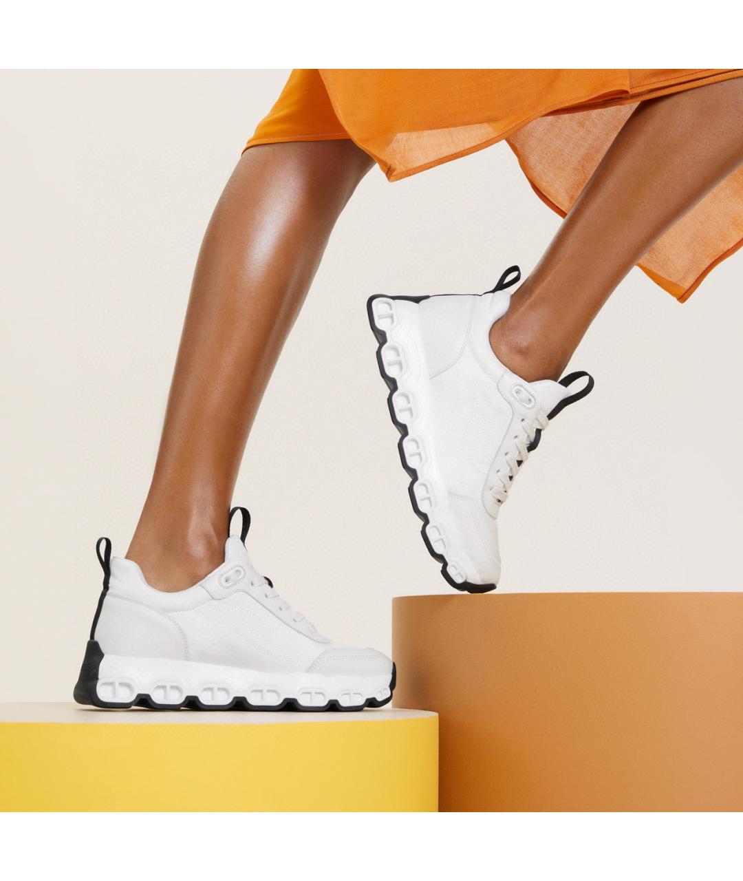 HERMES Белые кожаные кеды, фото 7