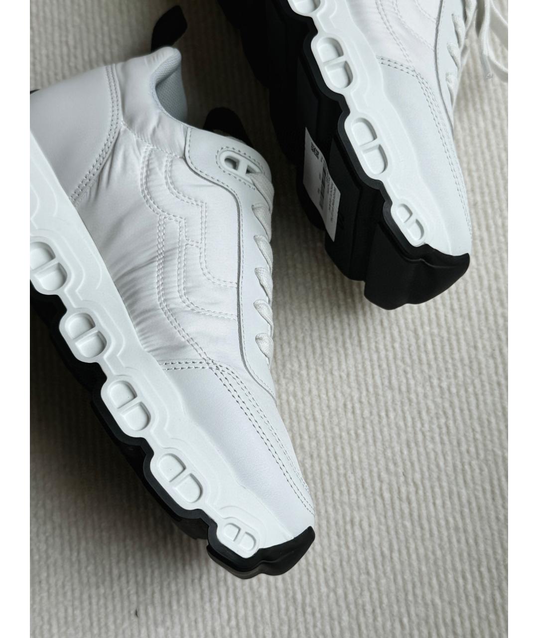 HERMES Белые кожаные кеды, фото 4