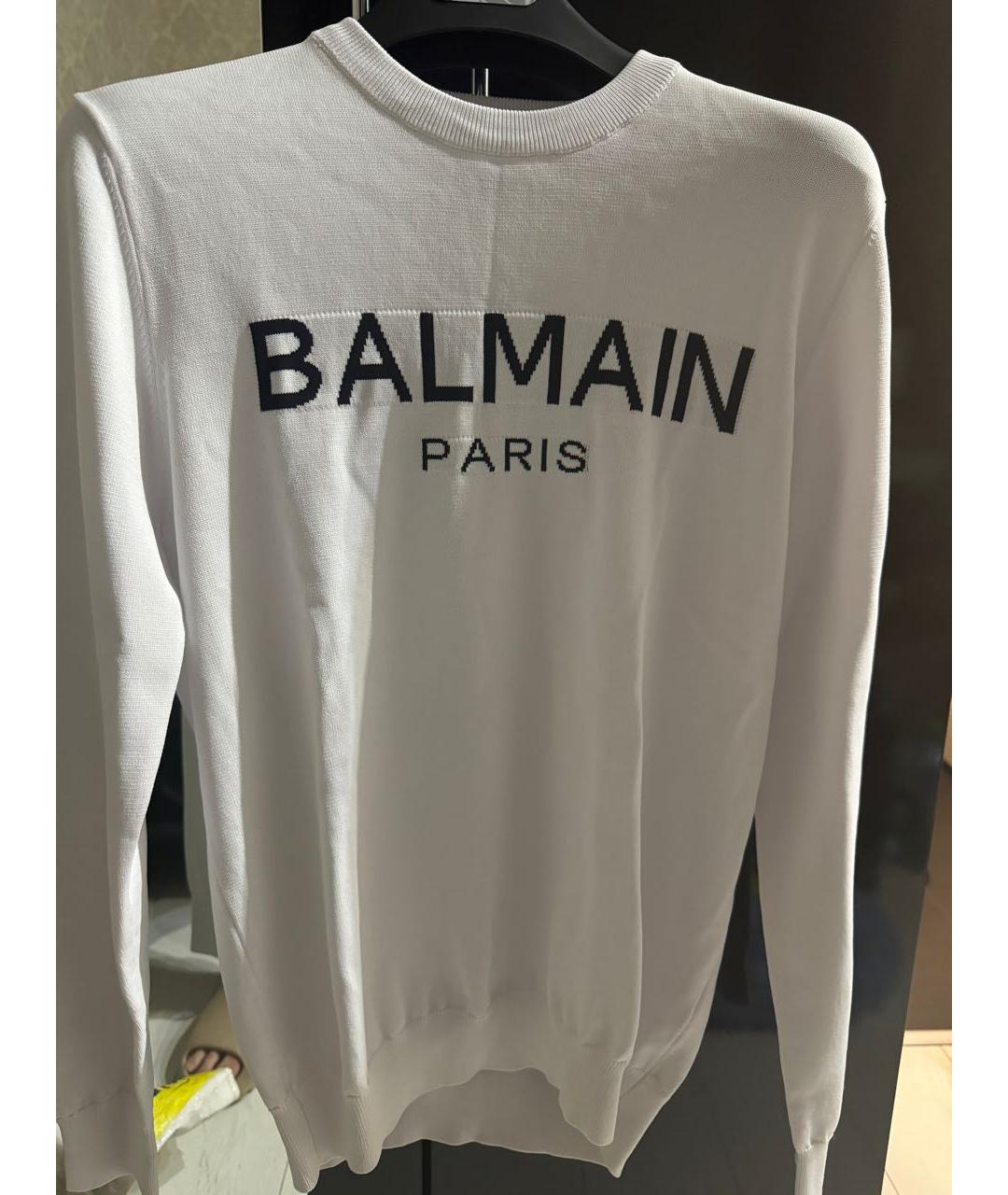 BALMAIN Белый вискозный джемпер / свитер, фото 6