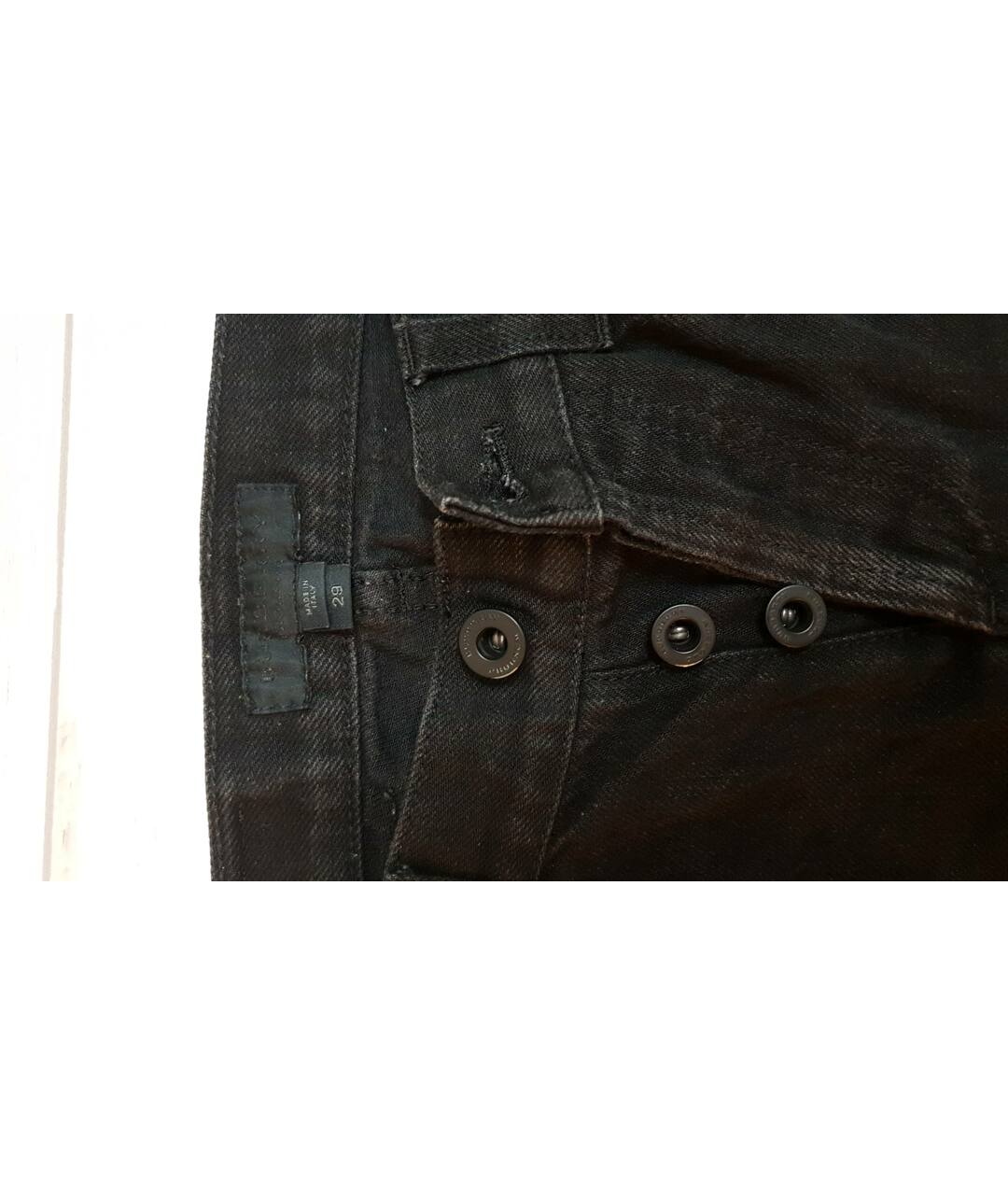 BURBERRY Черные хлопковые джинсы скинни, фото 3
