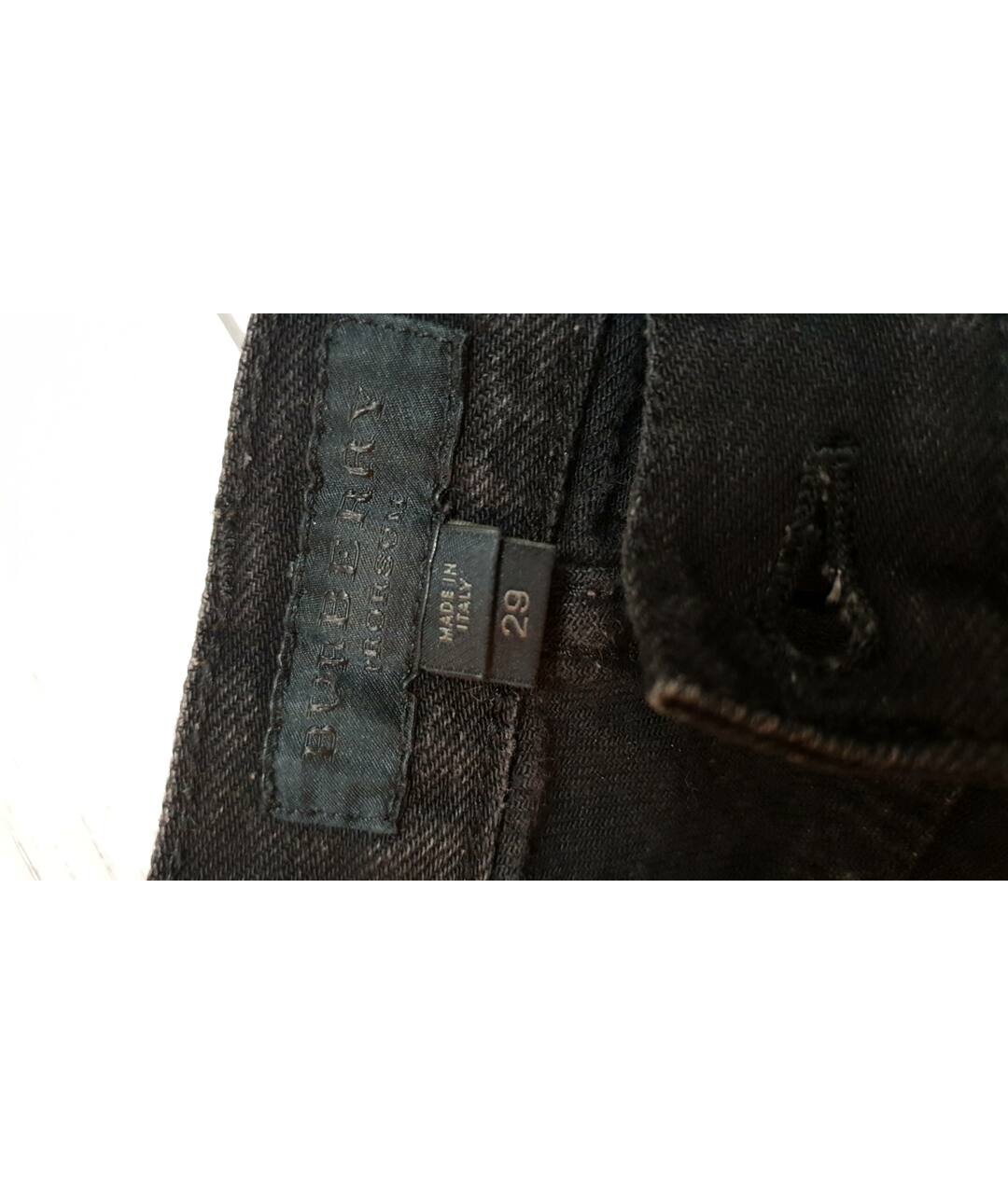 BURBERRY Черные хлопковые джинсы скинни, фото 6
