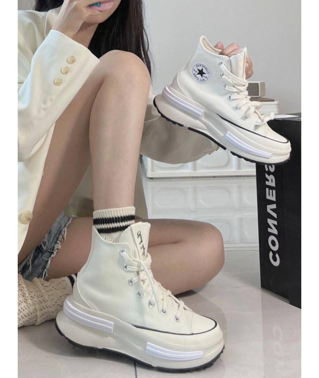 CONVERSE Белые текстильные кеды, фото 6