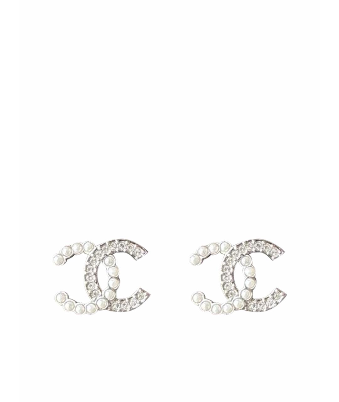 CHANEL Серебряные металлические серьги, фото 1