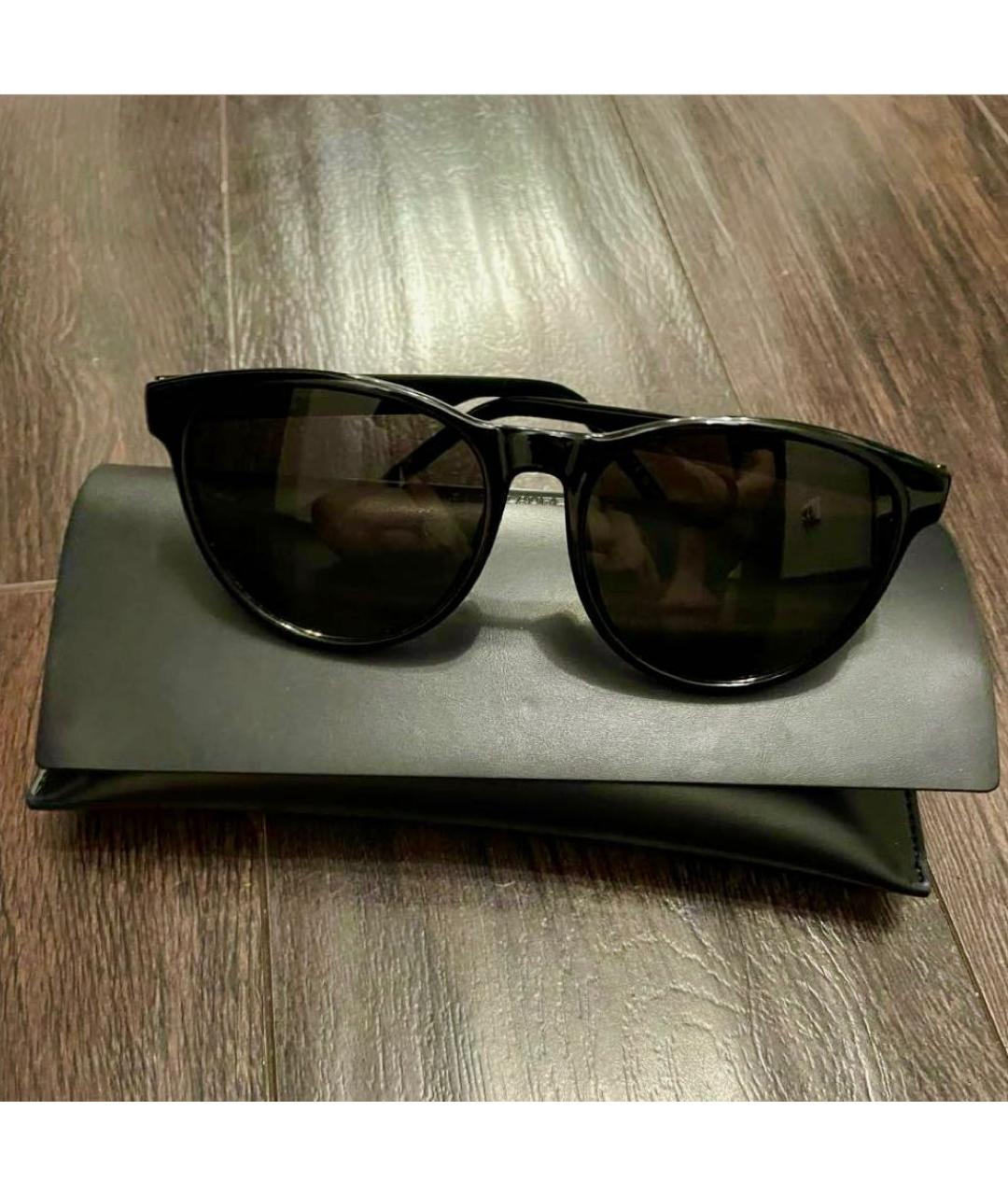 SAINT LAURENT Черные пластиковые солнцезащитные очки, фото 4
