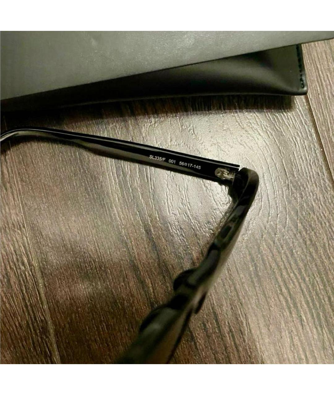 SAINT LAURENT Черные пластиковые солнцезащитные очки, фото 5