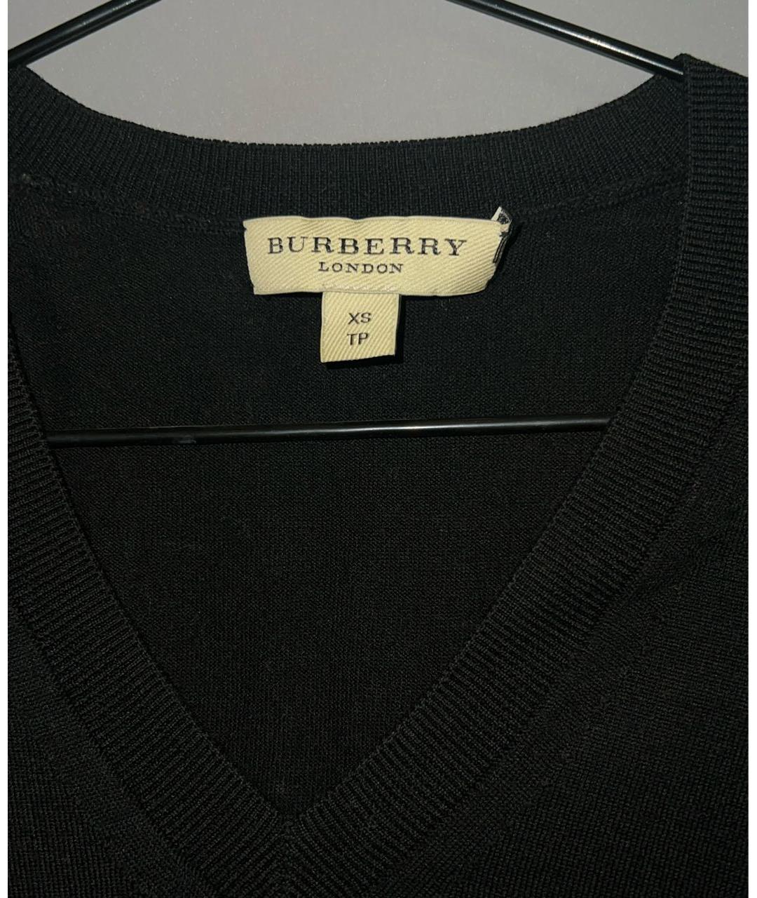 BURBERRY Черный шерстяной джемпер / свитер, фото 2