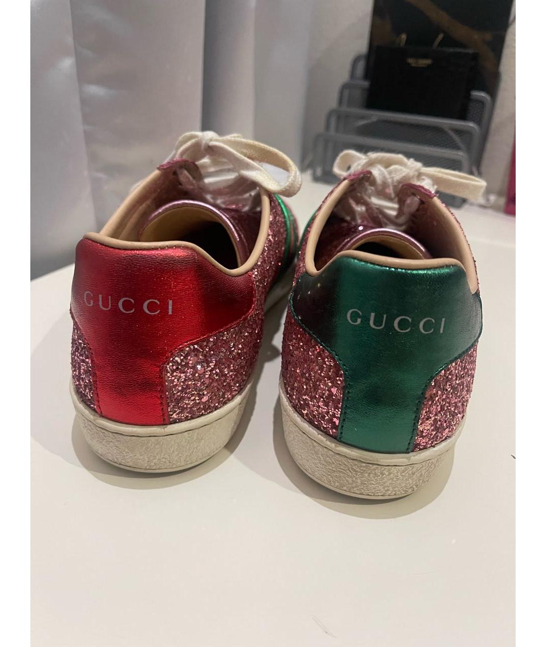 GUCCI Розовые кеды, фото 5