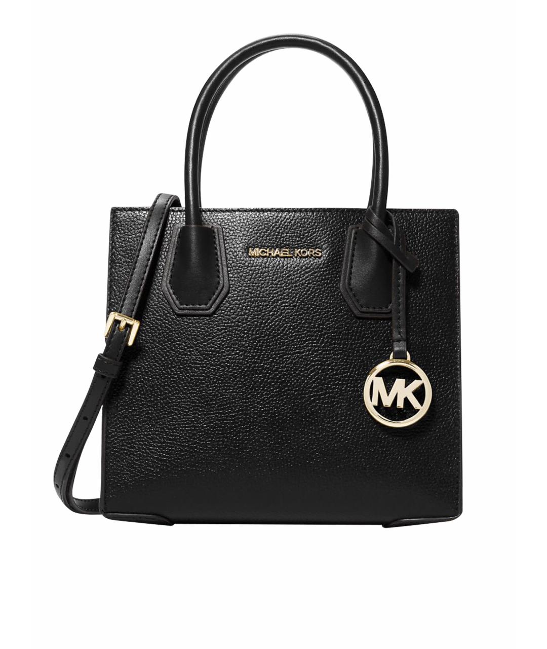 MICHAEL KORS Черная кожаная сумка тоут, фото 1