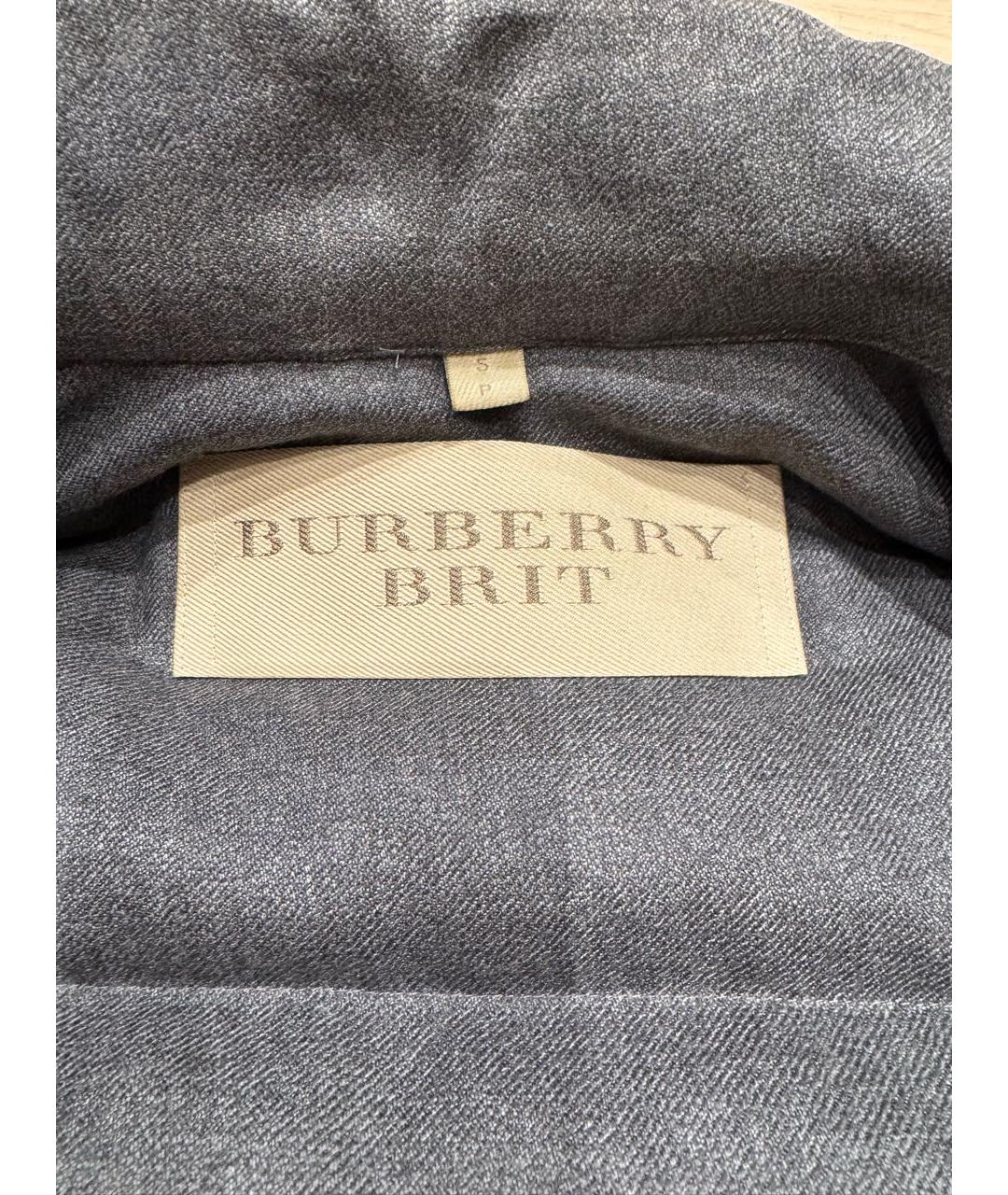 BURBERRY Серый хлопковый жилет, фото 8