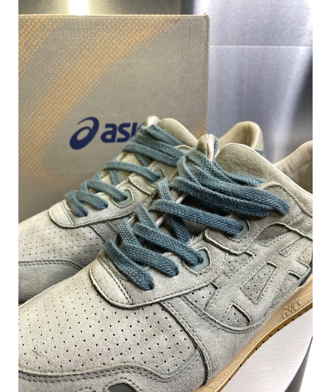 ASICS Бежевые замшевые низкие кроссовки / кеды, фото 7