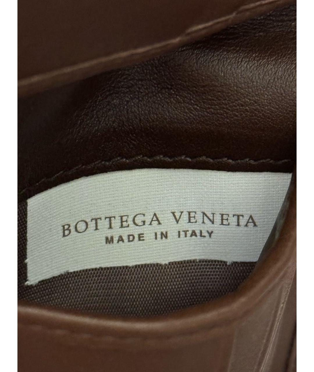 BOTTEGA VENETA Коричневый кожаный кошелек, фото 7