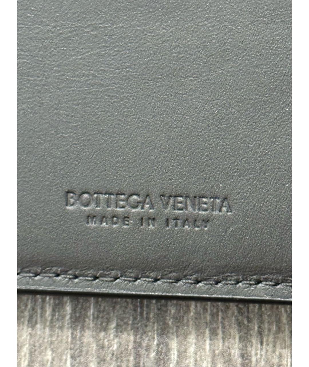 BOTTEGA VENETA Черный кожаный кошелек, фото 6