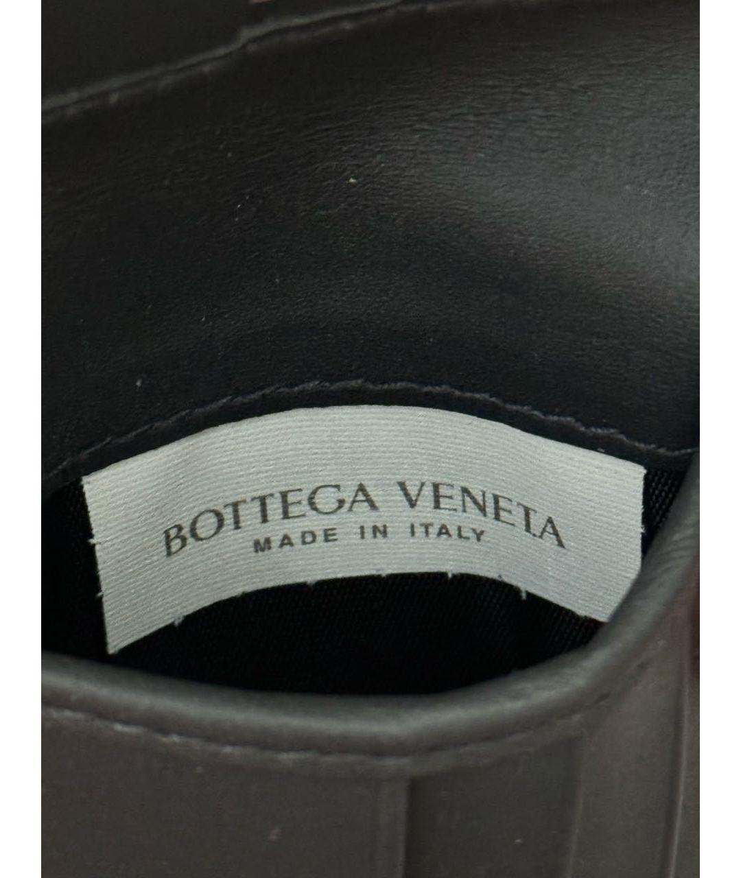 BOTTEGA VENETA Черный кожаный кошелек, фото 7