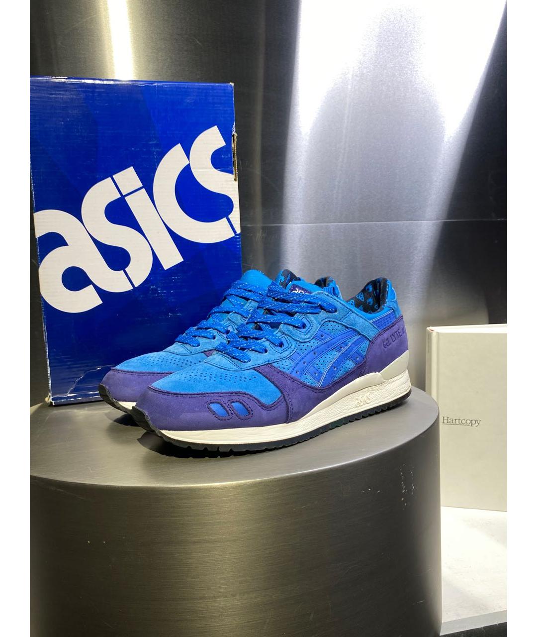 ASICS Синие замшевые низкие кроссовки / кеды, фото 2