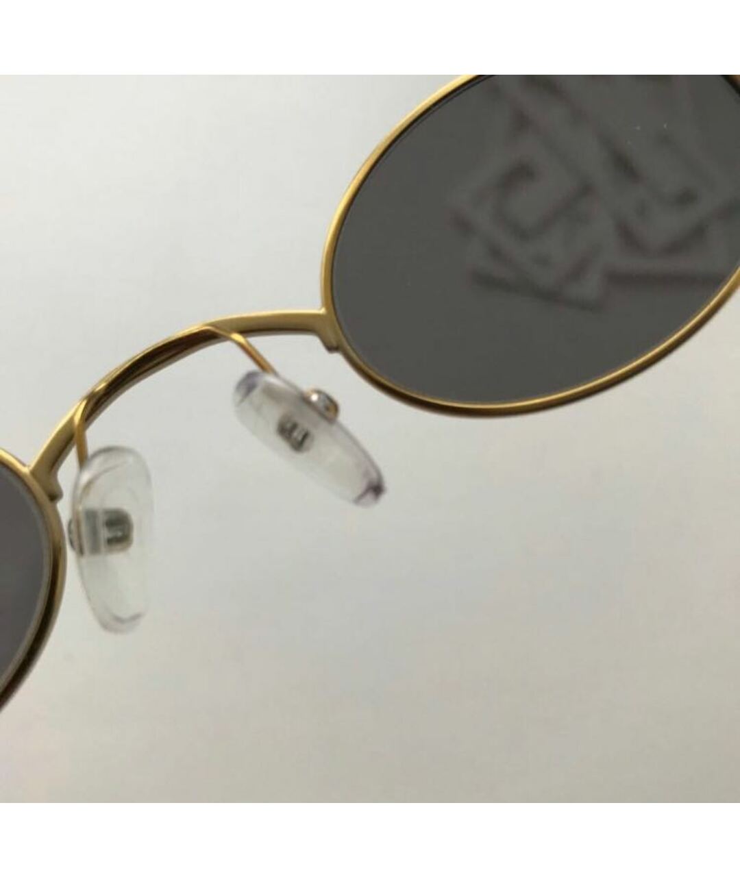 ROBERI&FRAUD Золотые металлические солнцезащитные очки, фото 7