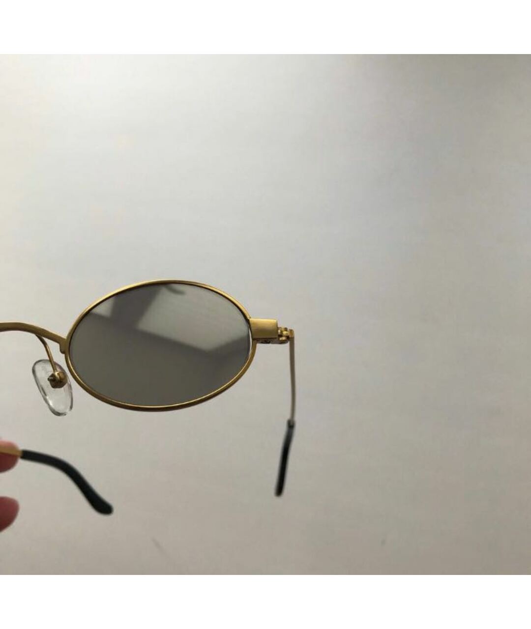 ROBERI&FRAUD Золотые металлические солнцезащитные очки, фото 6