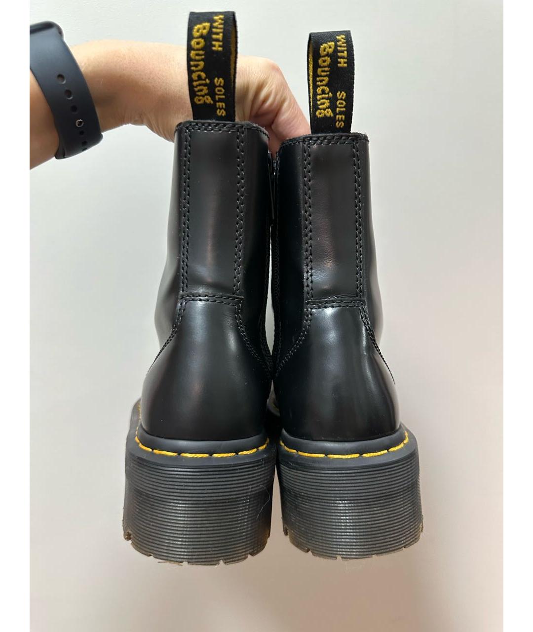 DR. MARTENS Черные кожаные ботинки, фото 4