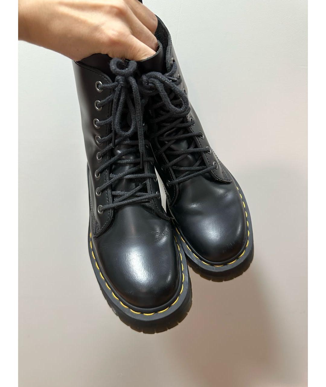 DR. MARTENS Черные кожаные ботинки, фото 2