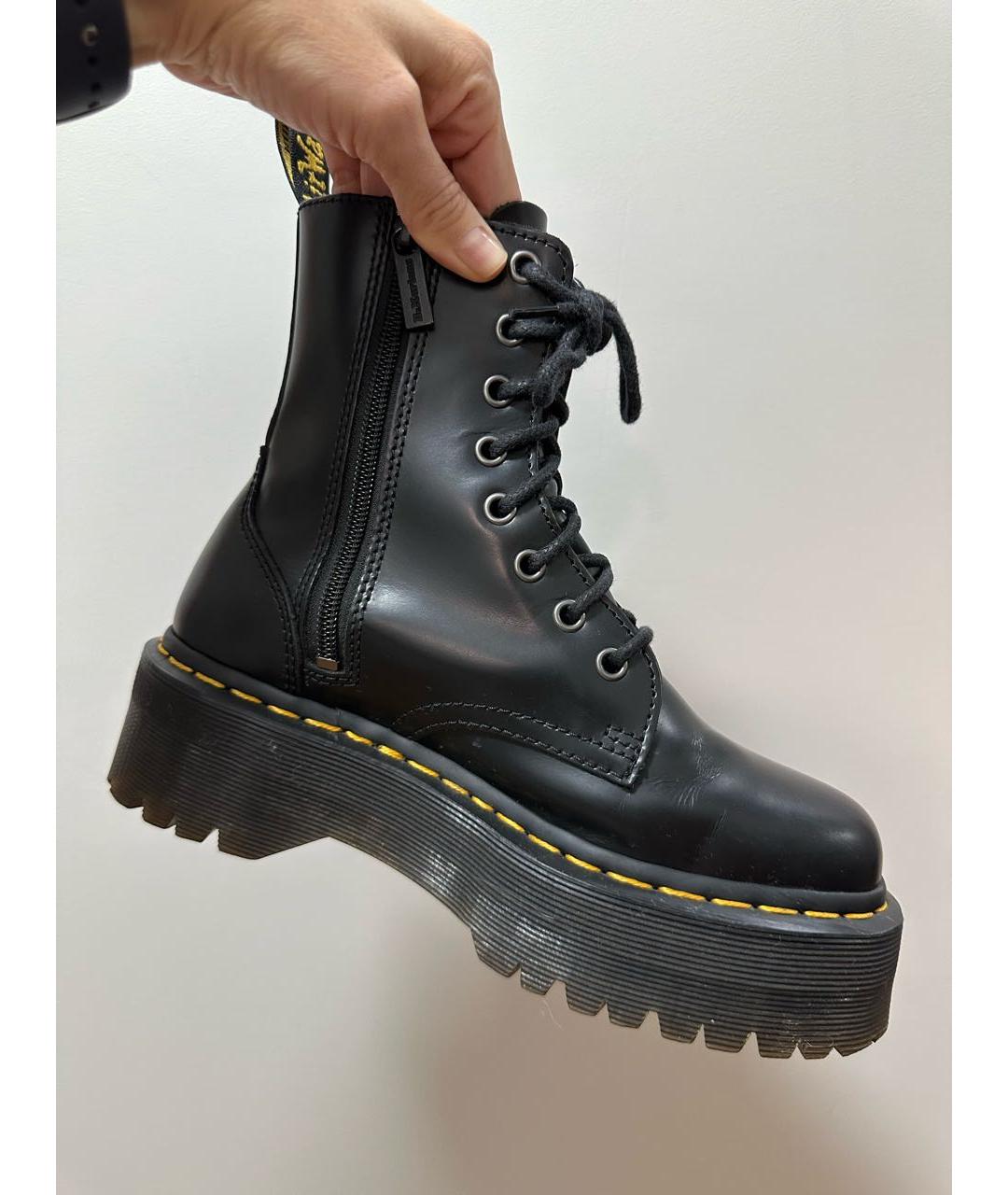 DR. MARTENS Черные кожаные ботинки, фото 5