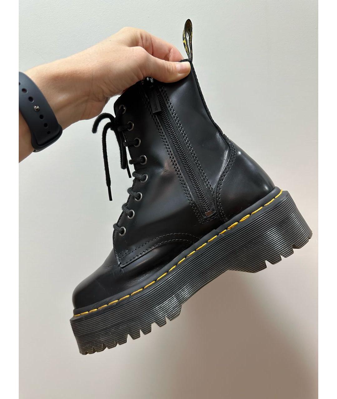 DR. MARTENS Черные кожаные ботинки, фото 6