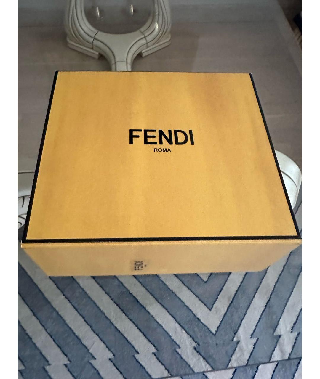 FENDI Черная кожаная поясная сумка, фото 4